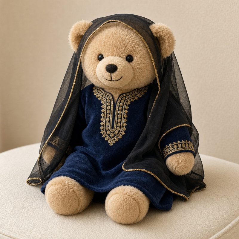 Teddy plush jalabiya bear